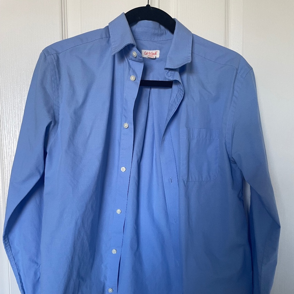 Boys Blue Button-up Shirt